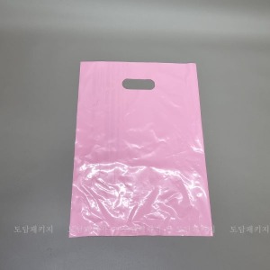칼라 PE 링비닐쇼핑백(핑크/4가지사이즈/100매)